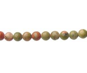 unakite 3mm round gemstone beads