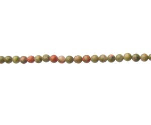 unakite 3mm round gemstone beads