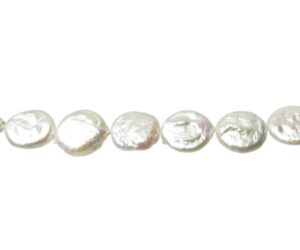 white coin freshwater pearls 16mm