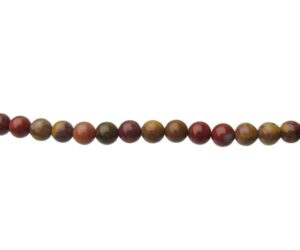 red petrified wood gemstone beads 6mm natural