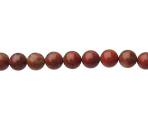 red petrified wood gemstone beads
