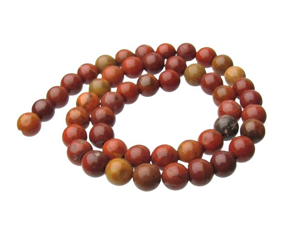 red petrified wood agate beads