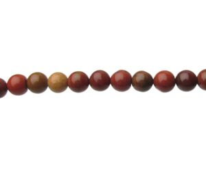 red petrified wood agate beads