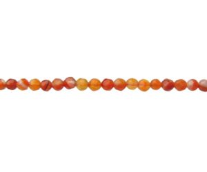 carnelian faceted 4mm round gemstone beads