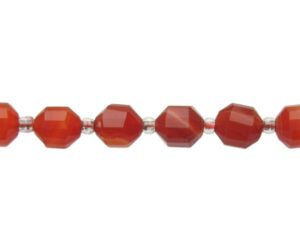 carnelian faceted energy column gemstone beads