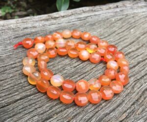 carnelian faceted 8mm