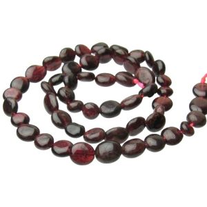 garnet pebble gemstone beads