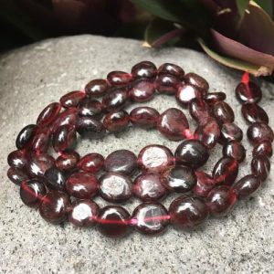 garnet pebble gemstone beads