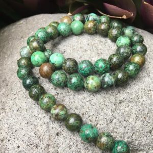 african turquoise 8mm round gemstone beads