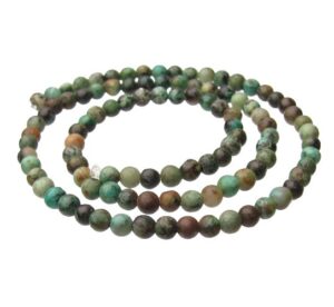 african turquoise 4mm round gemstone beads