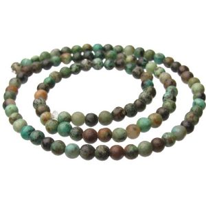 african turquoise 4mm round gemstone beads