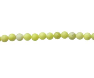 yellow serpentine 6mm round gemstone beads