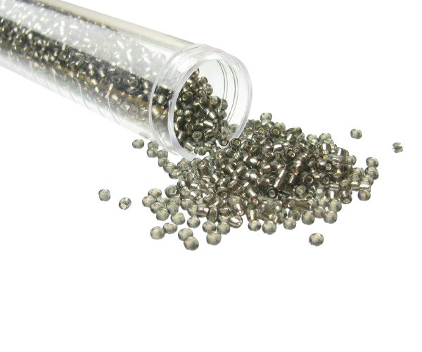 grey seed beads glass size 11/0