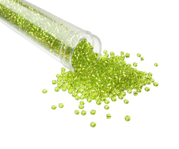 lime green seed beads 11/0