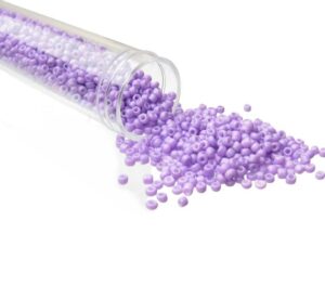 light purple seed beads glass 11/0