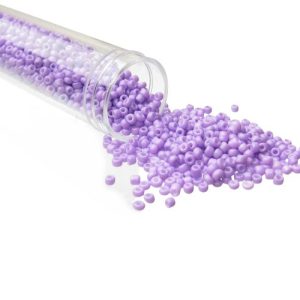 light purple seed beads glass 11/0