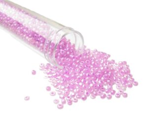 pinky purple seed beads size 11/0