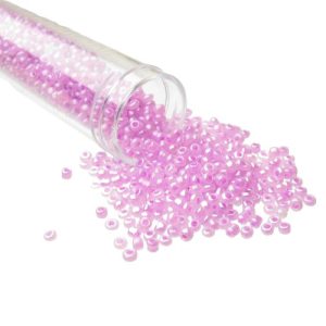 pinky purple seed beads size 11/0