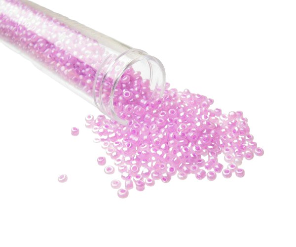 pinky purple seed beads size 11/0