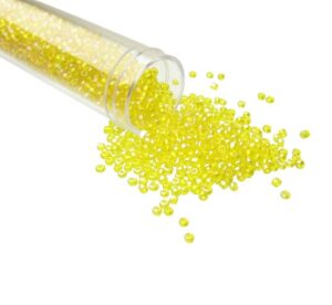 yellow ab seed beads 11/0