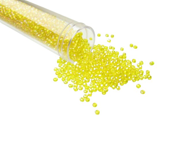 yellow ab seed beads 11/0