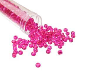 pink seed beads 6/0