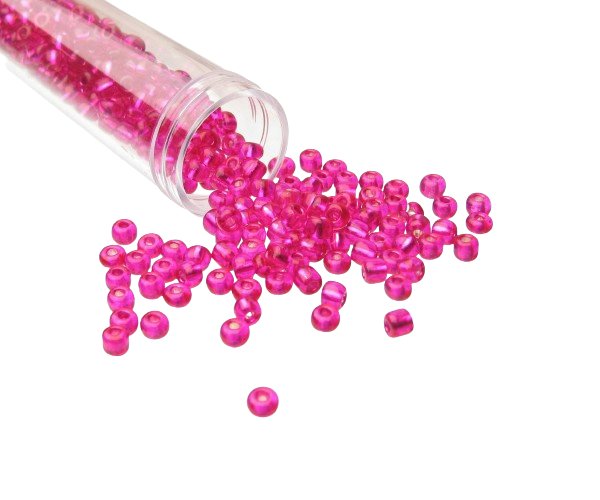 pink seed beads 6/0