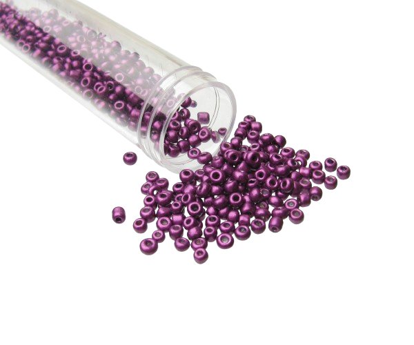 metallic purple seed beads size 8