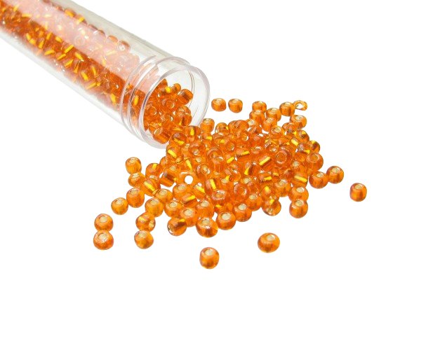 orange seed beads size 6