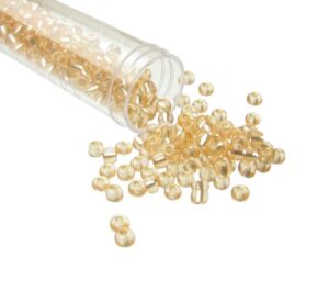 silver lined gold seed beads size 6
