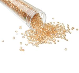 gold seed beads glass 11/0