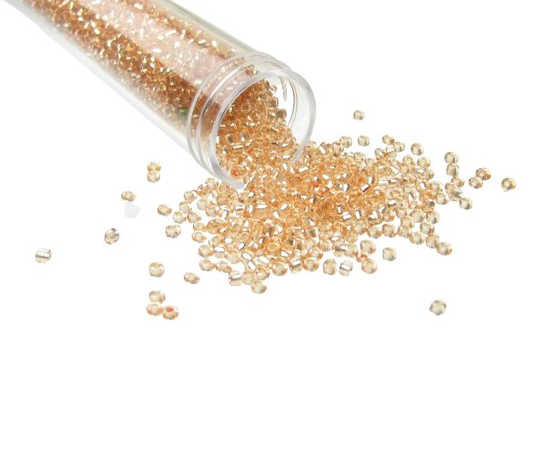 gold seed beads glass 11/0