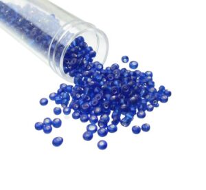 blue glass seed beads 8/0