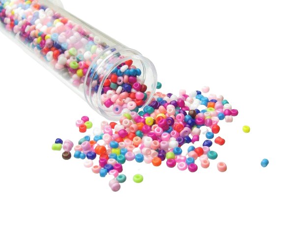 solid mixed colours glass seed beads size 11/0