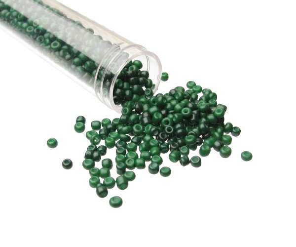 forest green seed beads 8/0
