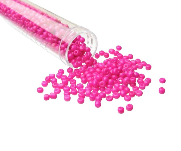 pink seed beads 8/0