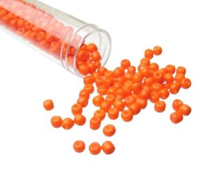 solid orange seed beads size 6