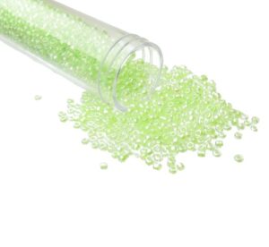 lime green seed beads size 11