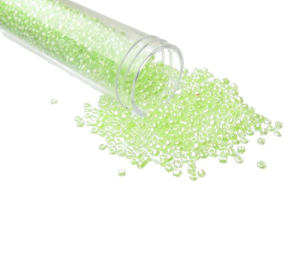 lime green seed beads size 11