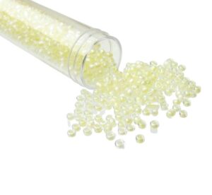 yellow seed beads size 8