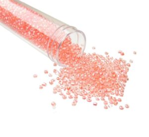 coral seed beads glass size 11/0