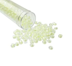 light yellow seed beads glass 6/0