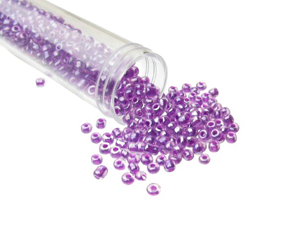 purple seed beads size 8