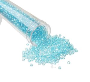 aqua blue seed beads size 11