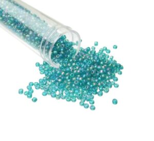 teal ab seed beads size 11