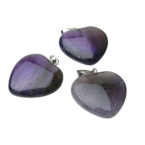 amethyst heart pendant
