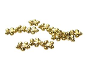 gold large chunky daisy spacer beads