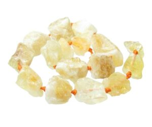 citrine rough nugget gemstone beads