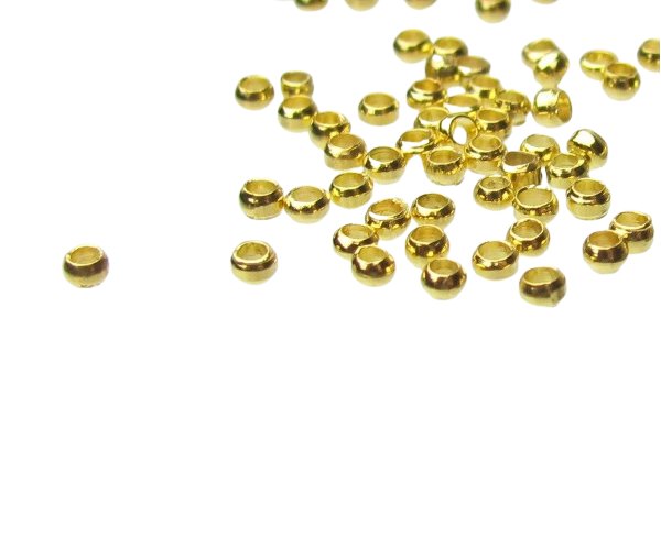 gold crimp beads 2mm