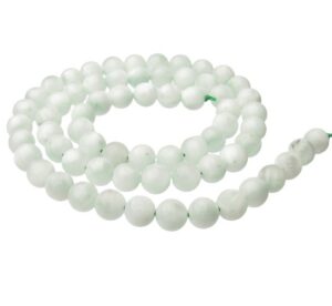 green angelite 6mm round crystal beads